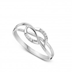 DULCI NEA - 18 kt witgouden ring met diamant - 602278