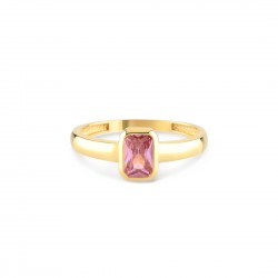 SWING JEWELS - 18kt geelgouden ring met roze zirconium - 611494