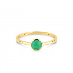SWING JEWELS - 18kt geelgouden ring met groene zirconium - 611493