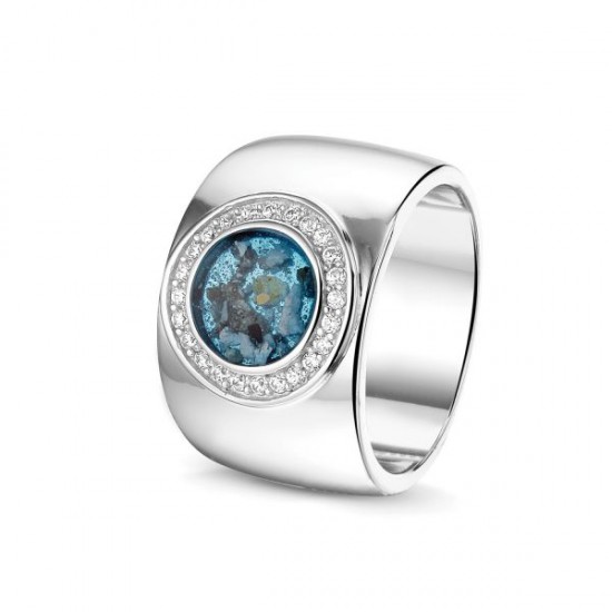 SEE YOU memorial gedenksierraad - zilveren ring met zirconium - 603565