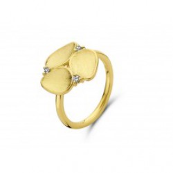 18KT geelgouden ring met briljant 0.07ct - 614122