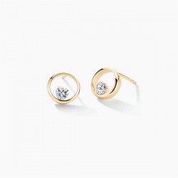 FJF Jewellery Earrings icon yellowgold plated - 610103