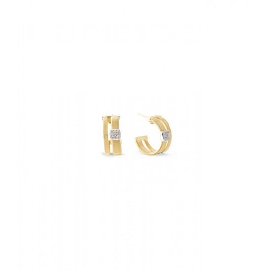 MARCO BICEGO MASAI 18kt bicolor gouden oorringen met briljant 0.14ct - 604696